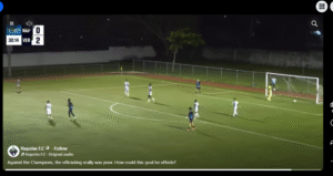 Against the Champions, the officiating really was poor. How could this goal be offside?